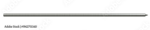 Fotografía high-quality 3d realistic render of a stainless steel anti-corrosion grounding rod with brushed metal texture and pointed tip for electrical earth systems and industrial safety visualization