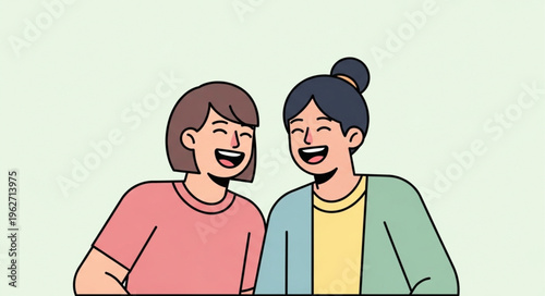 Colorful Laughing Friends