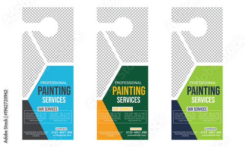Painting Services Door Hanger design template