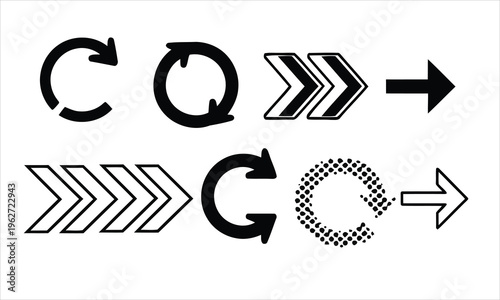 A collection of various arrow symbols and icons