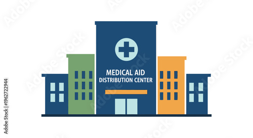 Global Medical Aid Distribution Center Facilitating Healthcare Support and Emergency Relief Operations
