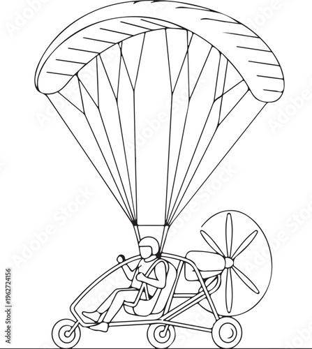 Motorized paraglider, tandem paragliding, powered parachute, adventure sports