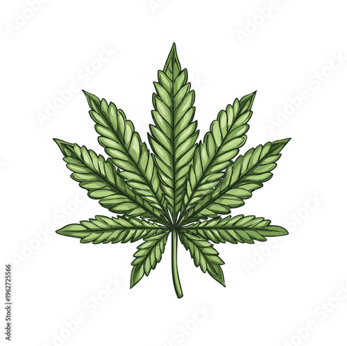 weed icon illustration on white isolated. background