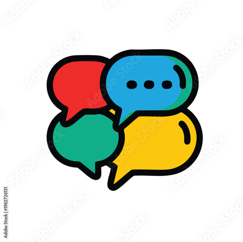 Talk Bubble clustered together