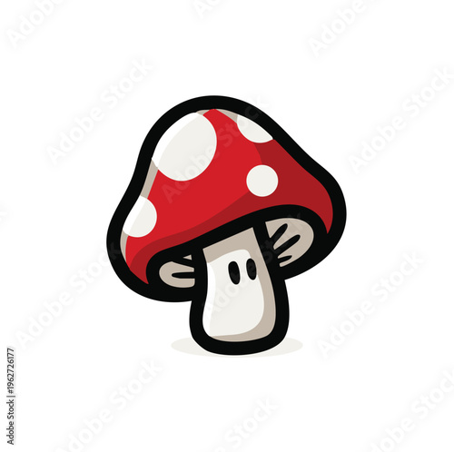 Mushroom Illustration on white bg
