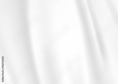Abstract background of flowing white fabric, soft folds and subtle light and shadow for elegant design