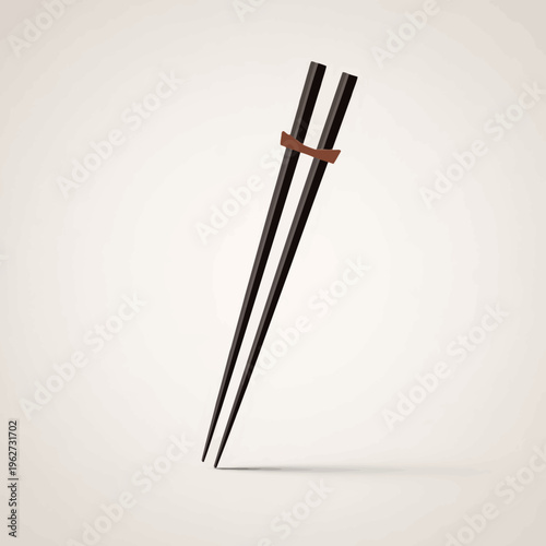 Elegant Dark Chopsticks Resting on a Stand