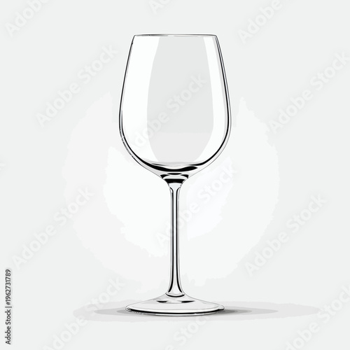 Elegant Transparent Wine Glass Isolated