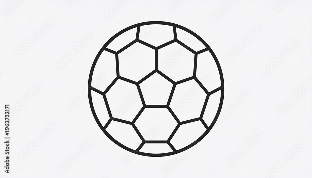 Fototapeta premium Soccer ball graphic illustration.