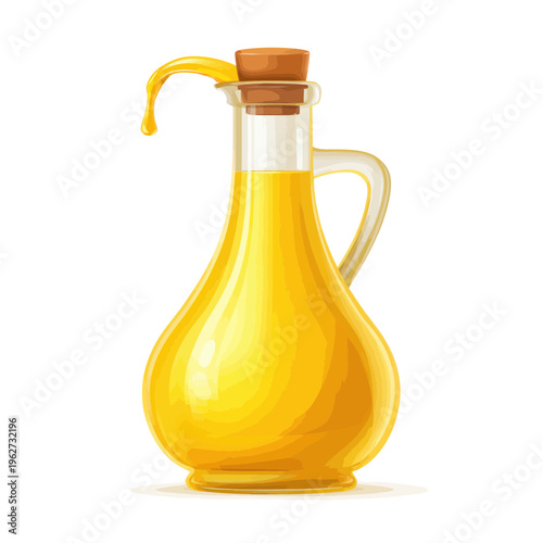 Golden Oil Dispenser Bottle with Cork Stopper