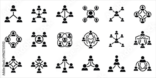 Collection of 15 unique geometric symbols or logos