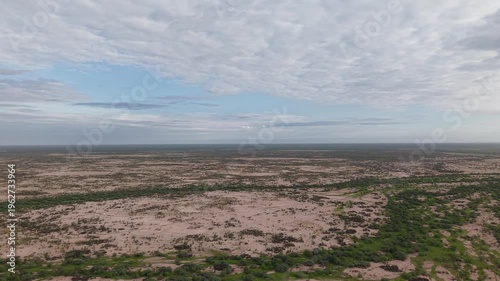 Llanos de Hiray Baja California Sur Mexico Vast Desert Plains Aerial 4K