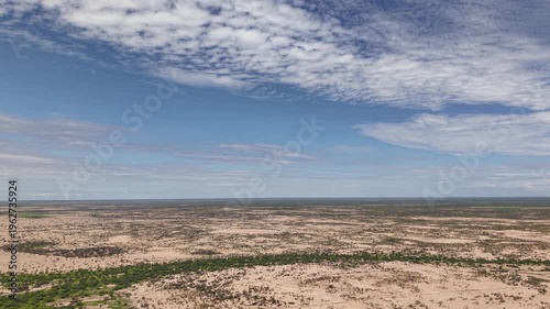 Llanos de Hiray Baja California Sur Mexico Vast Desert Plains Aerial 4K