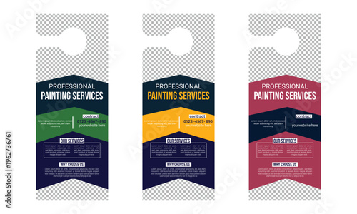 Painting Services Door Hanger design template