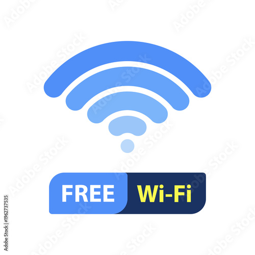 wi fi icon with the words free wifi