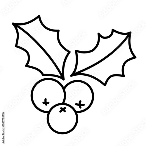 Holly Berry vector icon