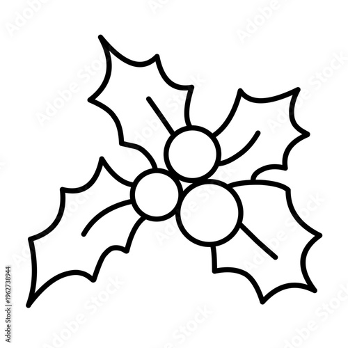 Holly Berry vector icon
