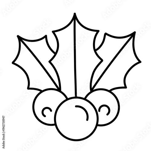 Holly Berry vector icon