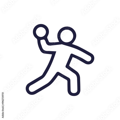 Engaging Sports Icon Of An Athlete Making A Powerful Throw Motion