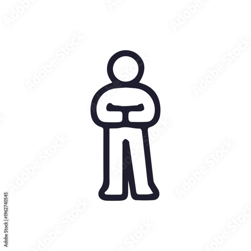 Simple Vector Graphic Of A Human Figure With A Confident Stance
