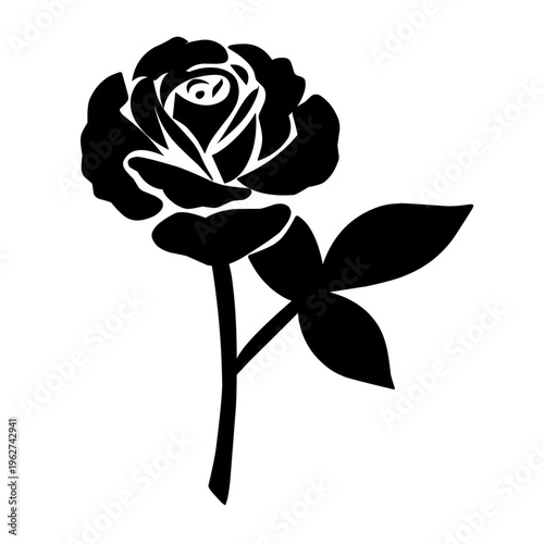 Black Rose vector icon