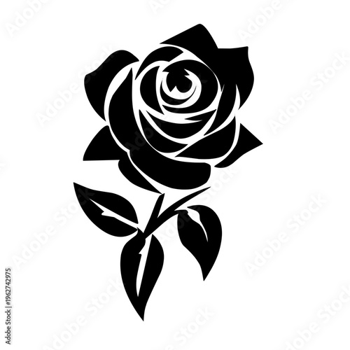 Black Rose vector icon