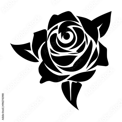 Black Rose vector icon