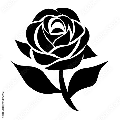 Black Rose vector icon