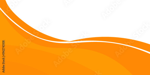 Vector orange line background curve element with white space for text and message design, overlapping layers, vector
