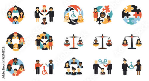 Diverse Group of People Representing Inclusion and Equality Concepts.