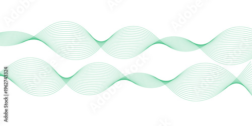 Abstract blue smooth waves on white background.Vector illustration.