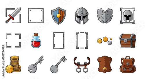 Fantasy RPG Game Items and Icons Collection.