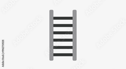 Simple Gray Ladder with Multiple Rungs.