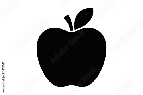 The classic depiction of an apple with its distinct features and simple design capturing the essence of this widely recognized fruit isolated on transparent background