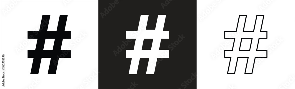 Fototapeta premium Hashtag icon with transparent background. Hashtag sign. Vector illustration
