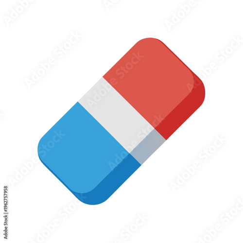 Eraser rubber icon for correcting mistakes school office supplies stationary