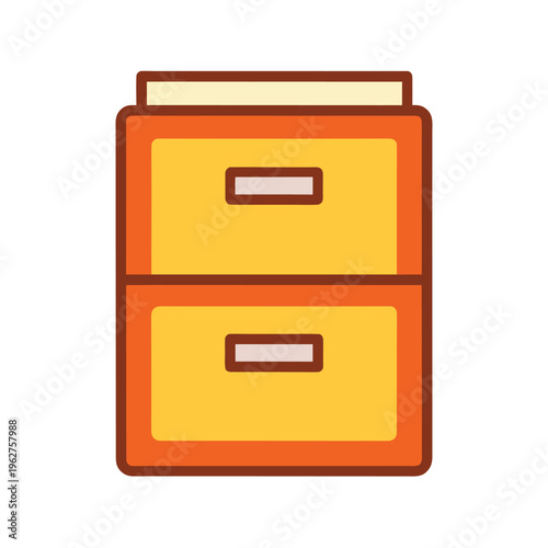 Filing cabinet with two drawers office furniture for document storage and organization