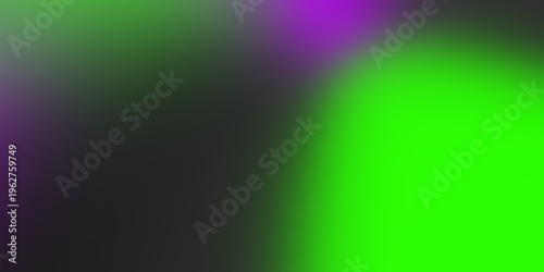 Foto Abstract vibrant neon green and dark purple gradient background with smooth colo