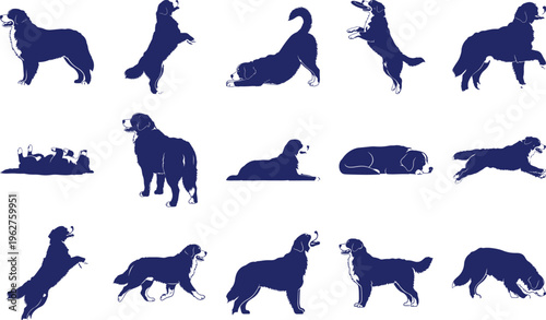 Bernese Mountain Dog Silhouette Collection dog silhouettes 1