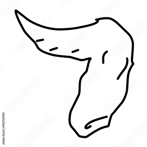 Chicken Thigh vector icon