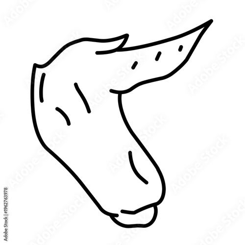 Chicken Thigh vector icon