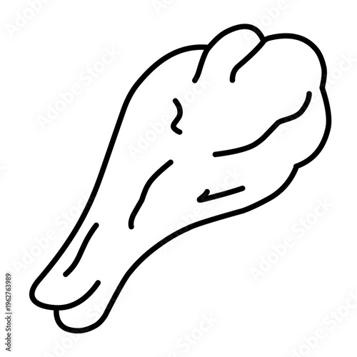 Chicken Thigh vector icon
