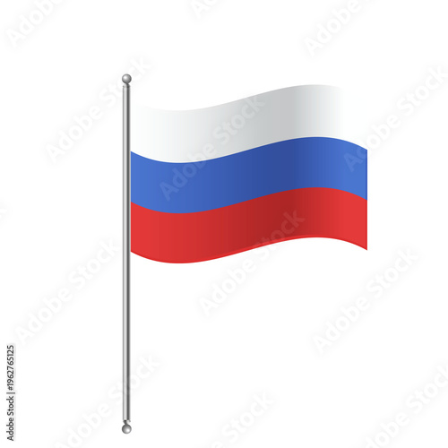 Russia flag on flagpole waving in wind on transparent background. Free Download Russia flag on flagpole waving in wind on transparent background. - GFXLoad