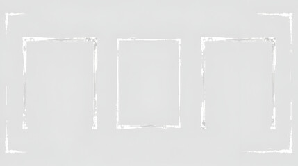 Set of vector border frames with rough edges . Rectangular frame template collection . distress texture . Grunge tiny frame borders isolated on the background . Rough edges effect .
