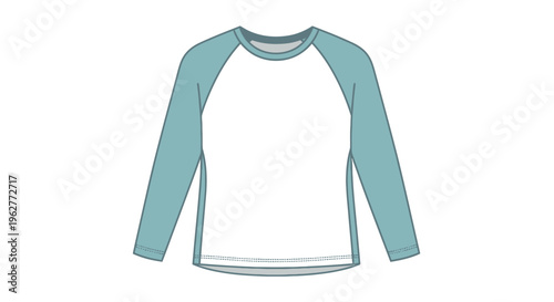 Long Sleeve Raglan Baseball Style Shirt.