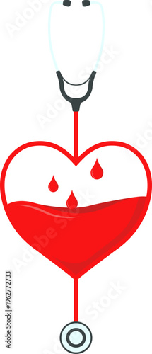 Blood Drop Thalassemia Day Illustration. Blood Genetic Disorder, Hemoglobin Shape, Thalassemia Awarness. Vector Isolated
