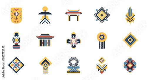 Collection of various geometric shapes icons.