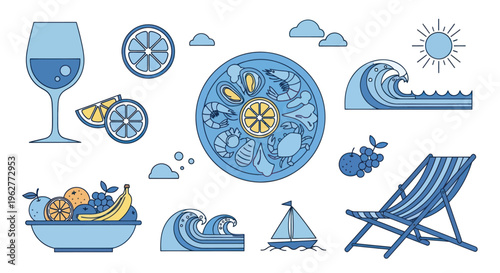 Summer beach vacation relaxation concept.