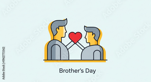 Brothers sharing a heart on brothers day symbolizing love and brotherhood