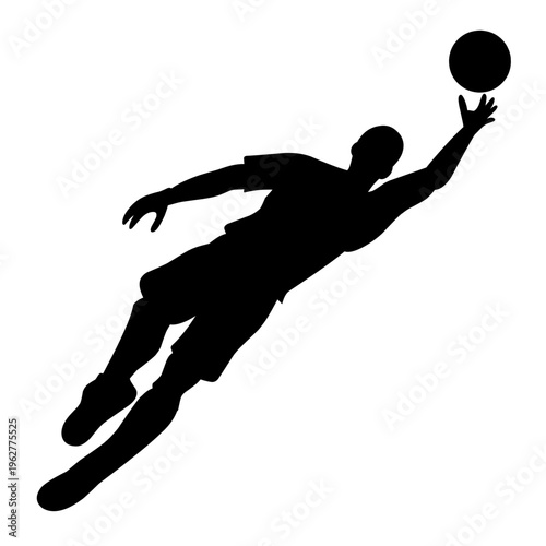 Playing Football Silhouette Vector